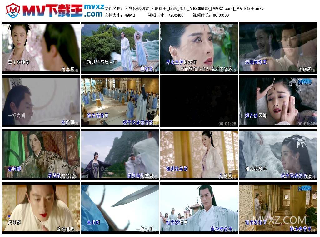 阿睿凌霓剑裳-天地称王_国语_流行_MB408520